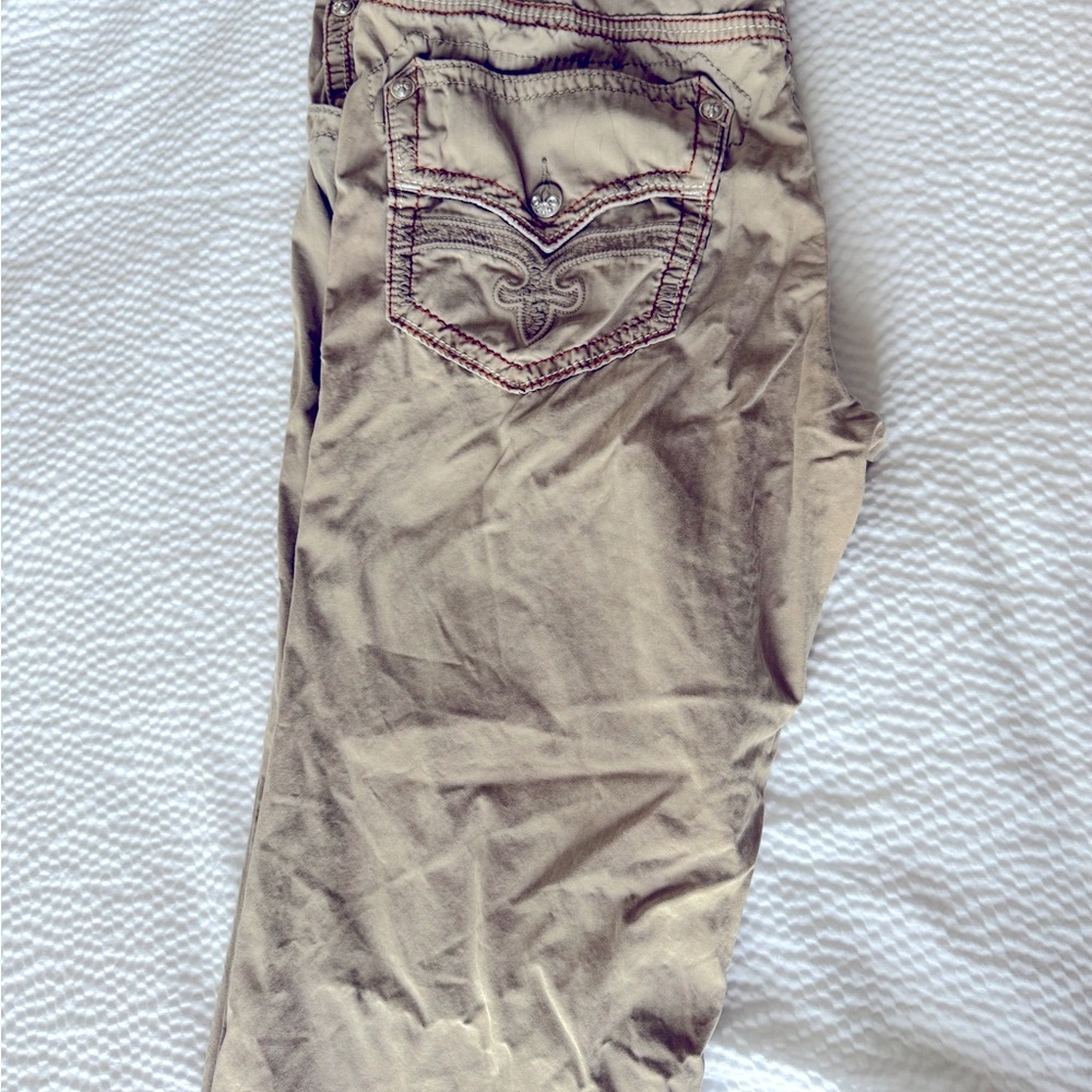 Khaki men’s rock revival jeans, size 42